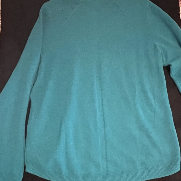 Neiman Marcus Teal Cashmere Sweater - Picture 2 of 6